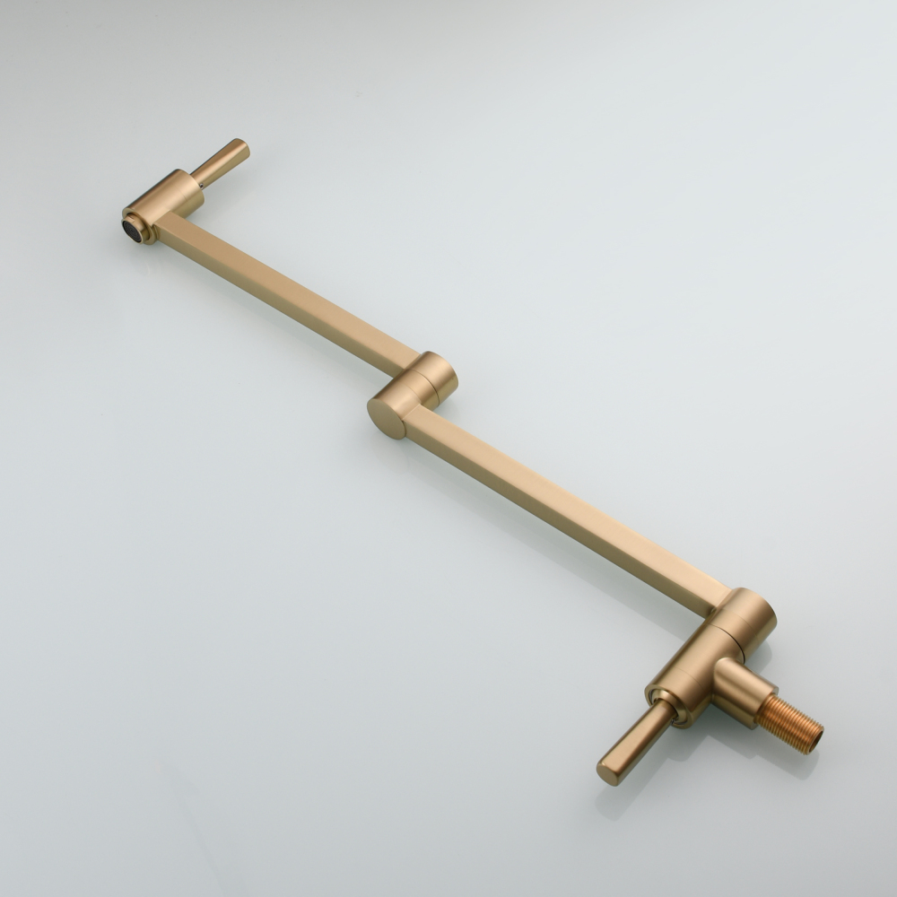 Tecmolog Brass Kitchen Wall Mounted Faucet Rotating Switch Telescopic Faucet