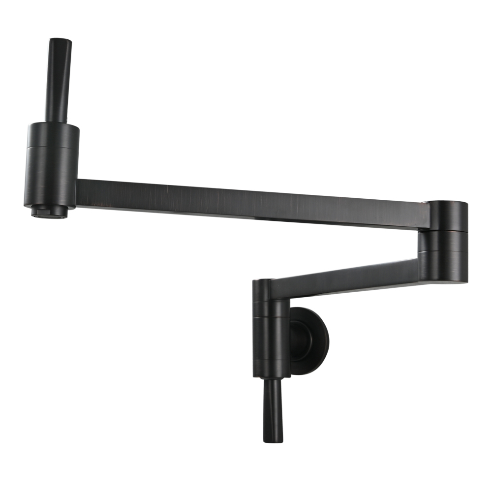 Tecmolog Brass Kitchen Wall Mounted Faucet Rotating Switch Telescopic Faucet