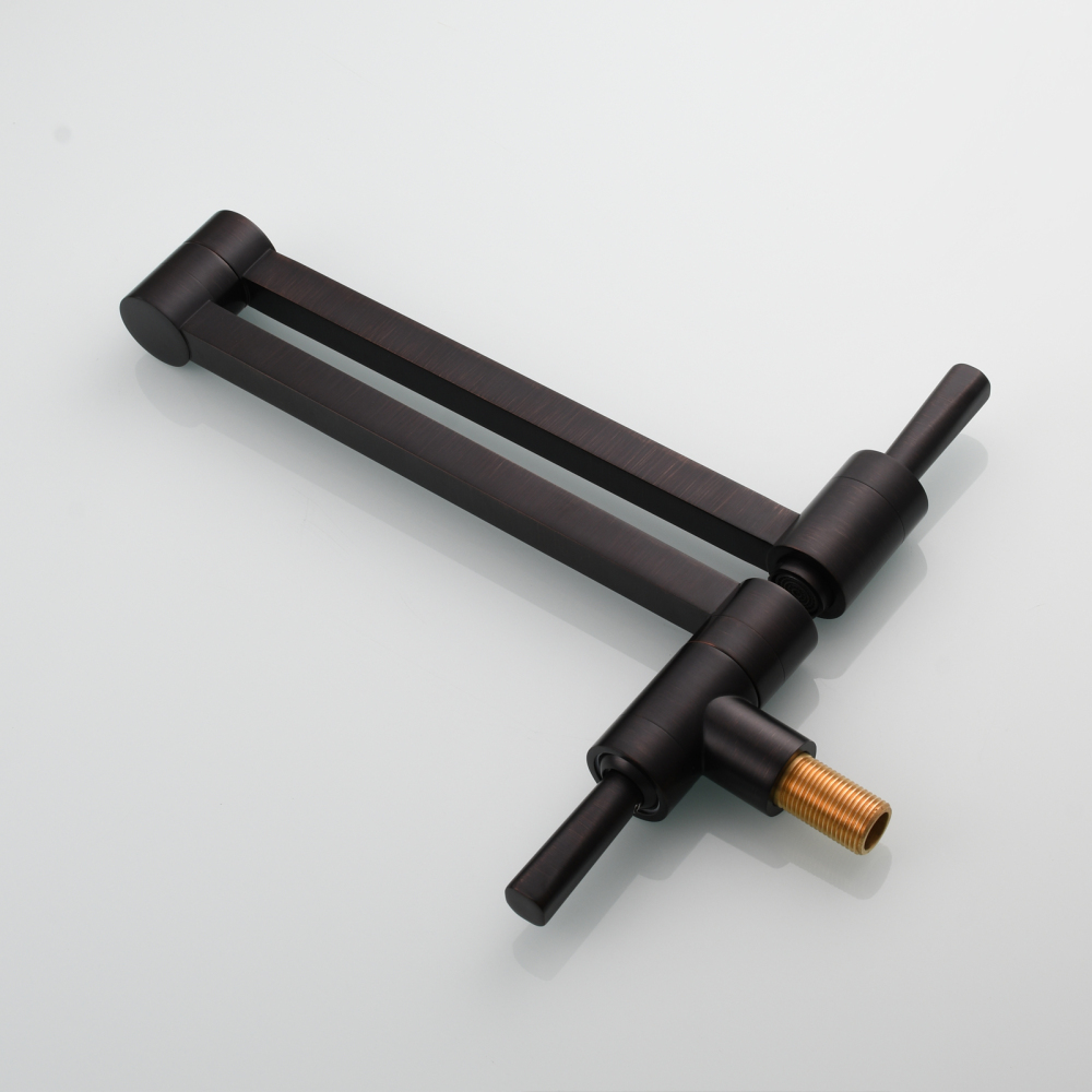 Tecmolog Brass Kitchen Wall Mounted Faucet Rotating Switch Telescopic Faucet