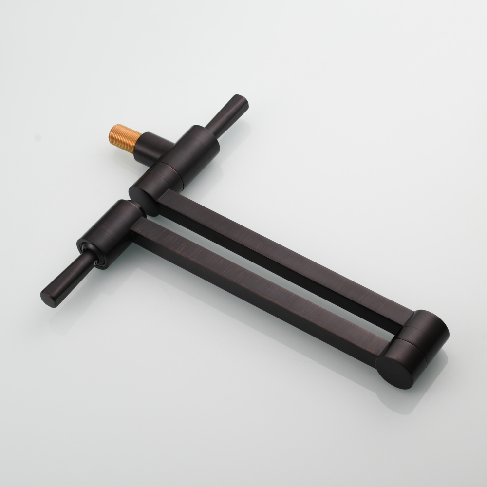 Tecmolog Brass Kitchen Wall Mounted Faucet Rotating Switch Telescopic Faucet