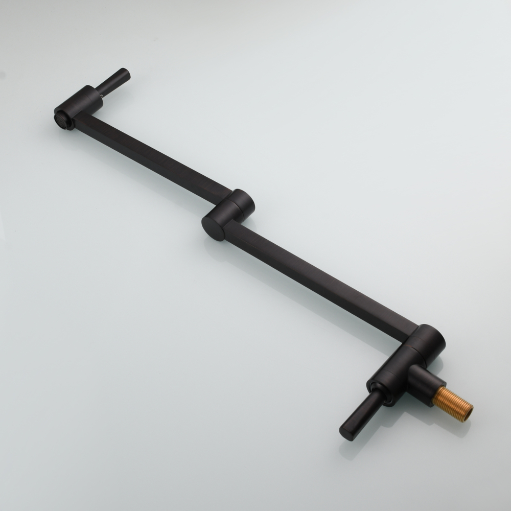 Tecmolog Brass Kitchen Wall Mounted Faucet Rotating Switch Telescopic Faucet