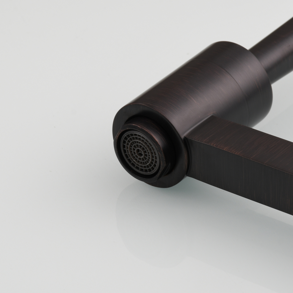 Tecmolog Brass Kitchen Wall Mounted Faucet Rotating Switch Telescopic Faucet