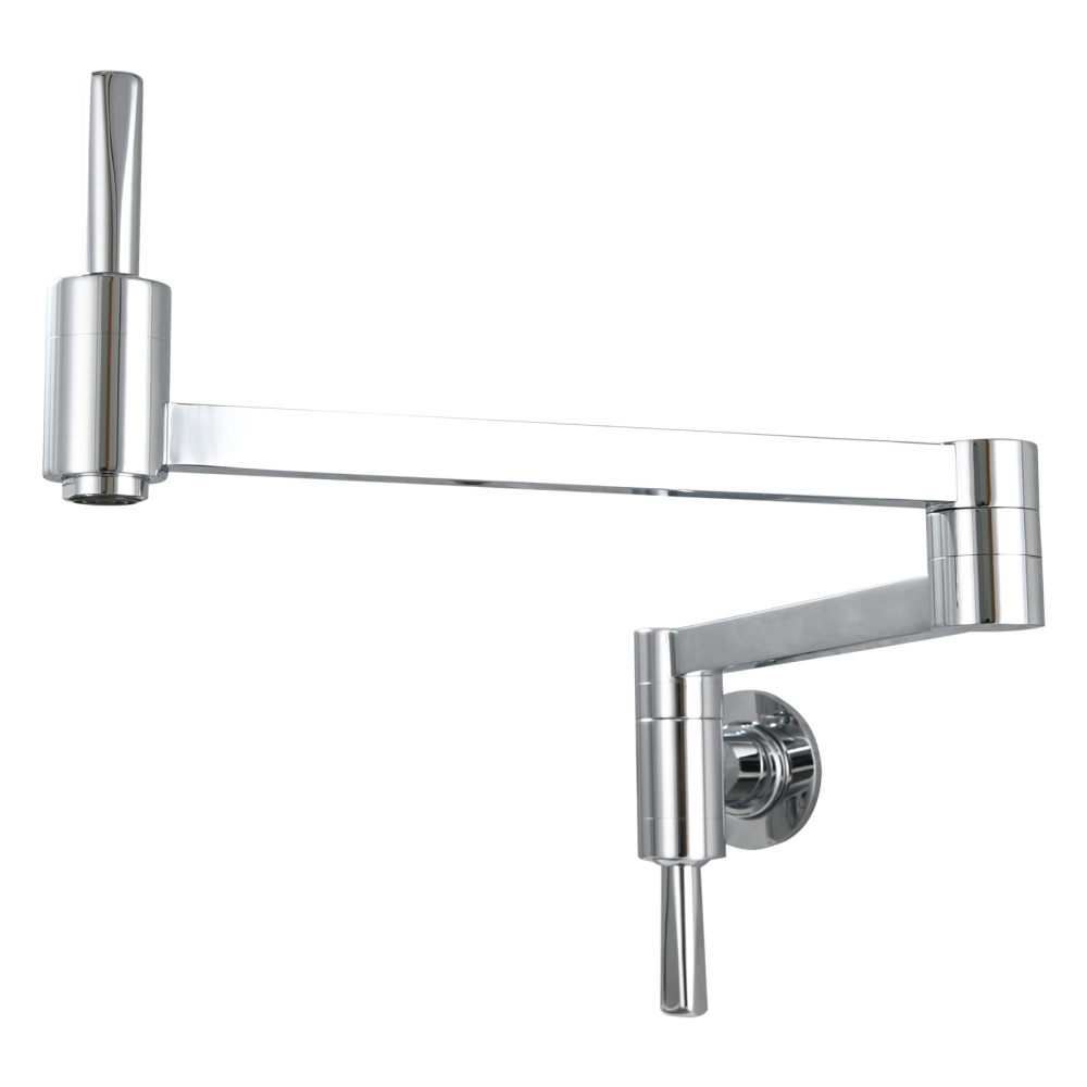 Tecmolog Brass Kitchen Wall Mounted Faucet Telescopic Rotary Faucet