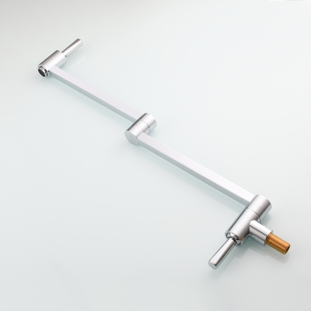 Tecmolog Brass Kitchen Wall Mounted Faucet Telescopic Rotary Faucet