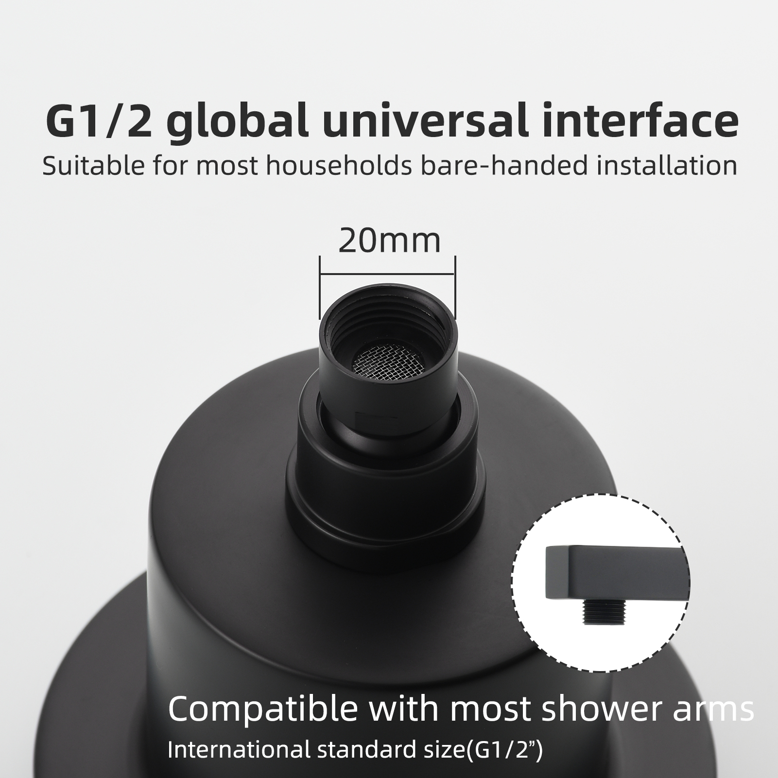 Tecmolog Brass 118mm Filtered Shower Head with 360° Adjustable Swivel Ball