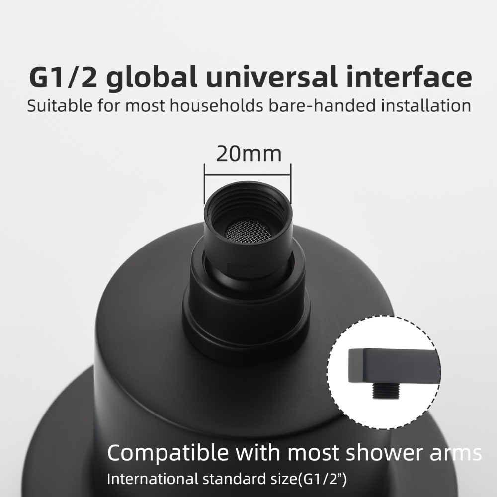 Tecmolog Brass 118mm Filtered Shower Head with 360° Adjustable Swivel Ball