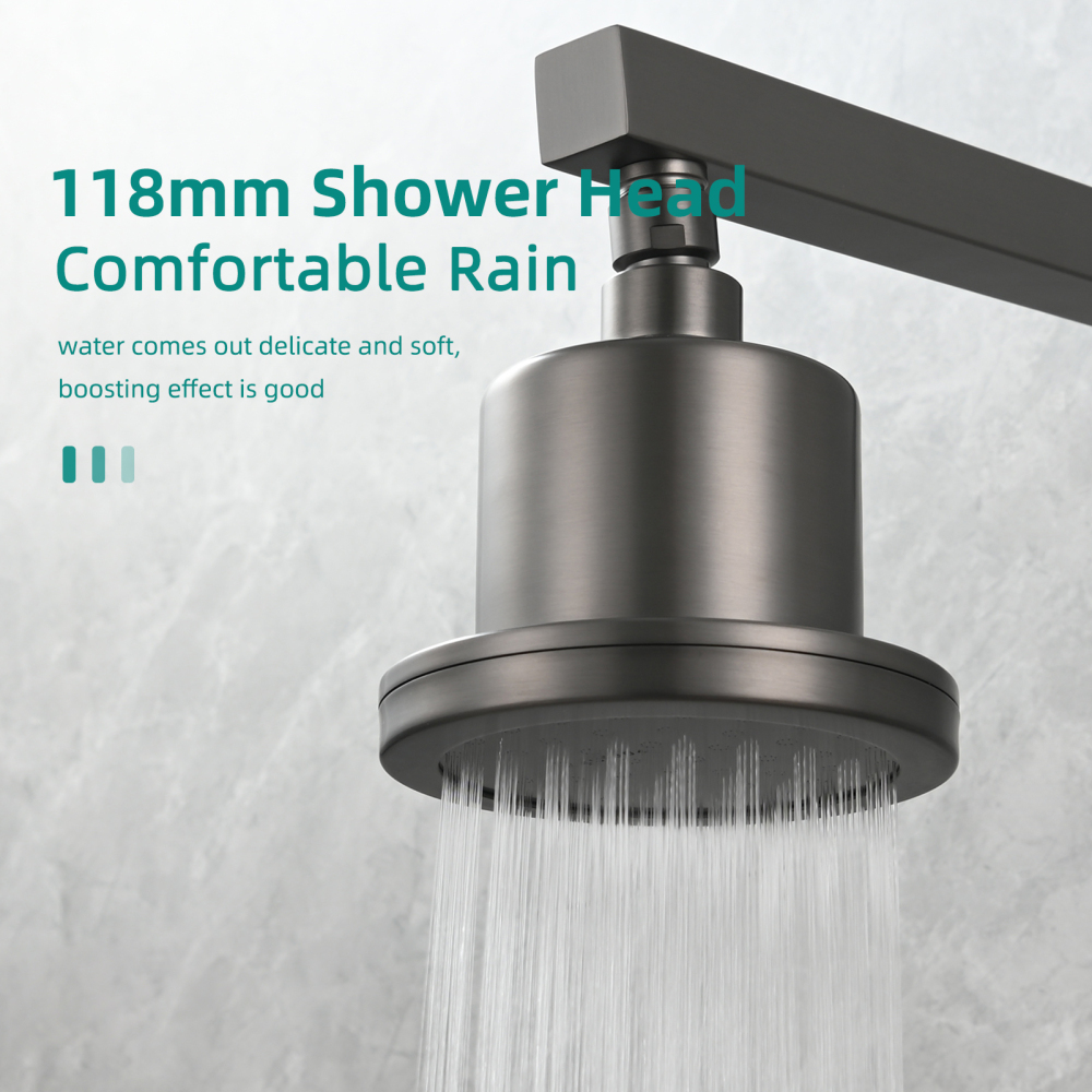 Tecmolog Brass 118mm Filtered Shower Head with 360° Adjustable Swivel Ball