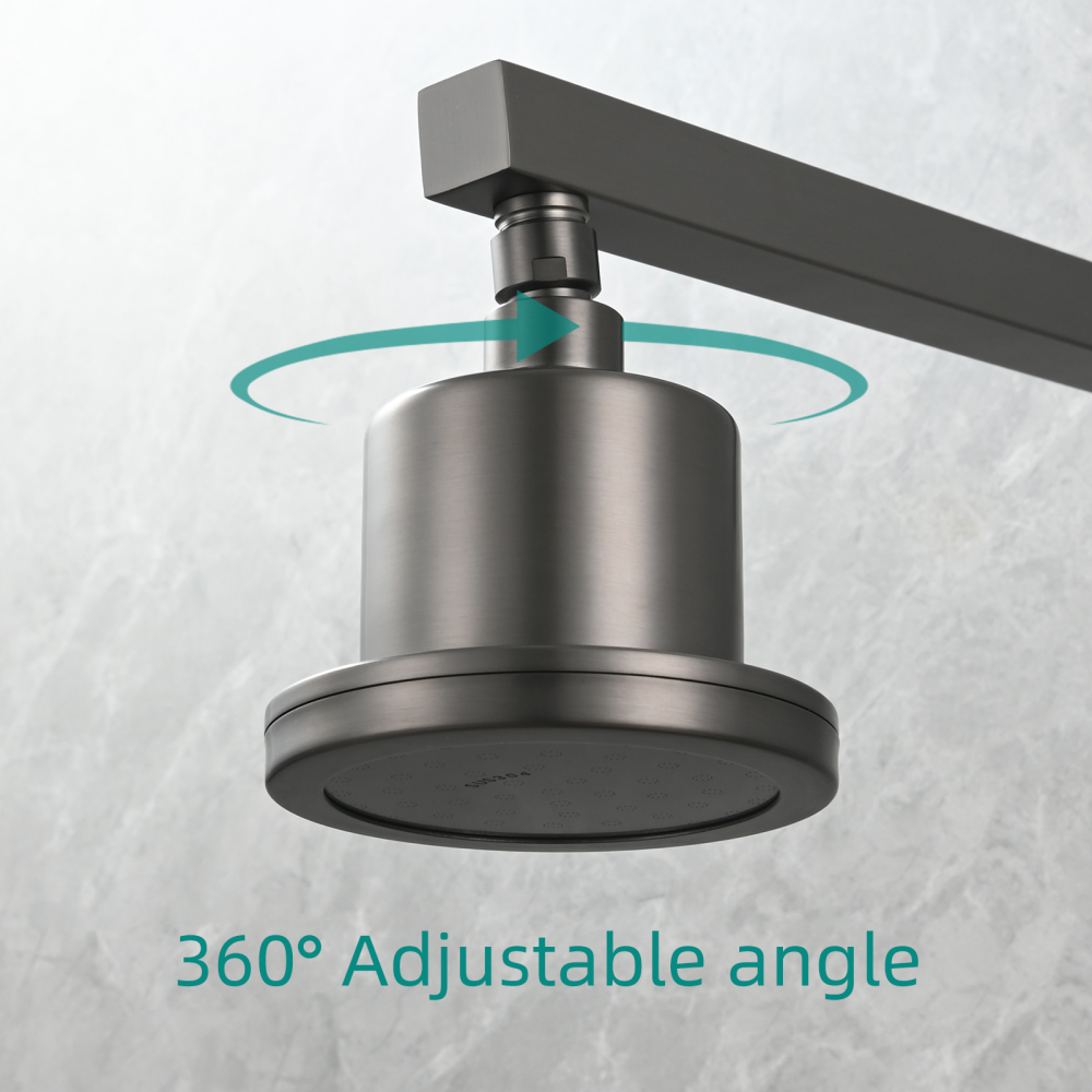 Tecmolog Brass 118mm Filtered Shower Head with 360° Adjustable Swivel Ball
