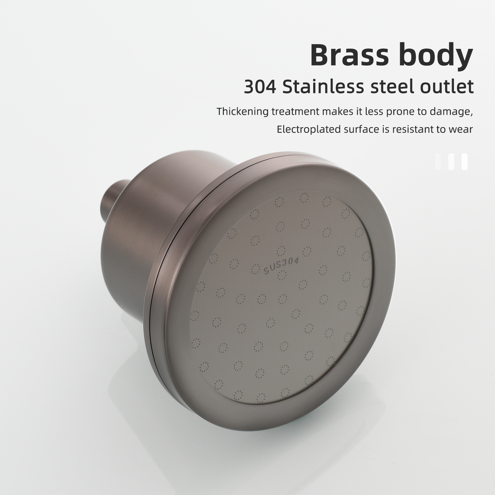 Tecmolog Brass 118mm Filtered Shower Head with 360° Adjustable Swivel Ball