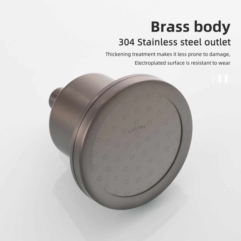 Tecmolog Brass 118mm Filtered Shower Head with 360° Adjustable Swivel Ball