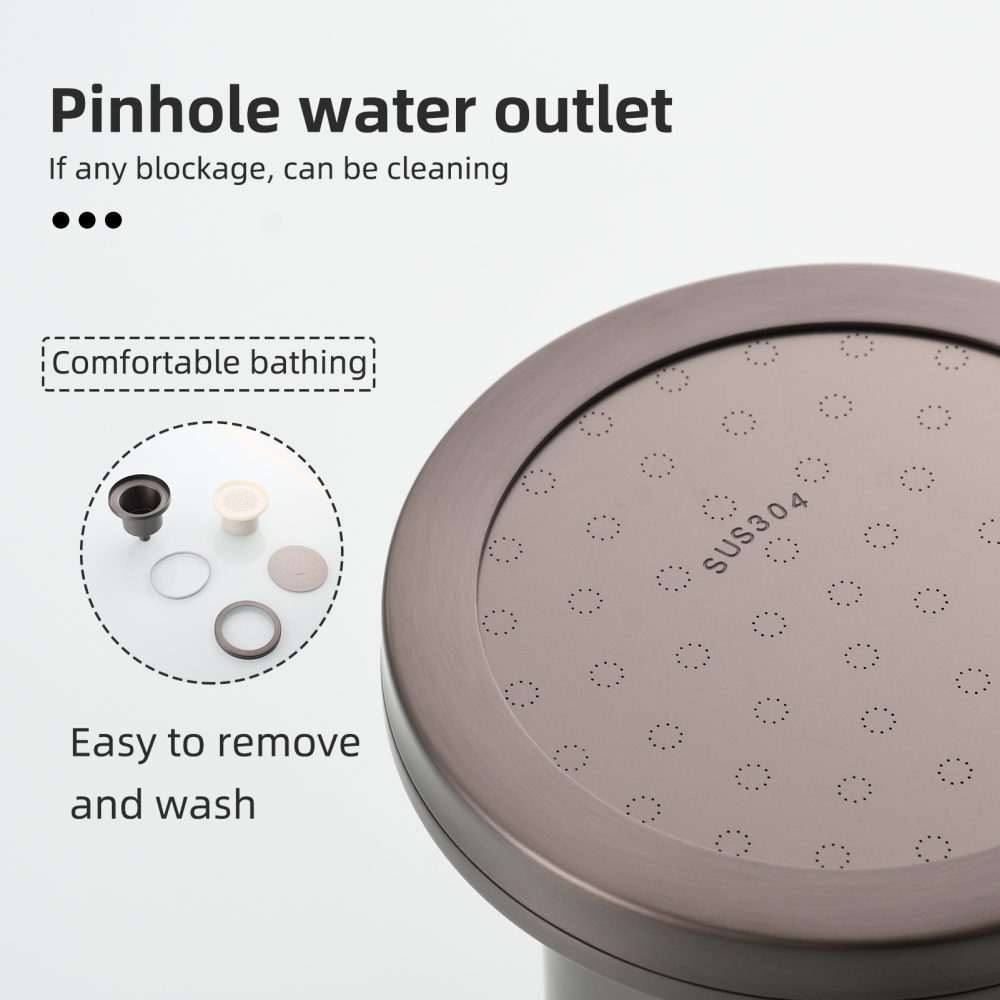 Tecmolog Brass 118mm Filtered Shower Head with 360° Adjustable Swivel Ball