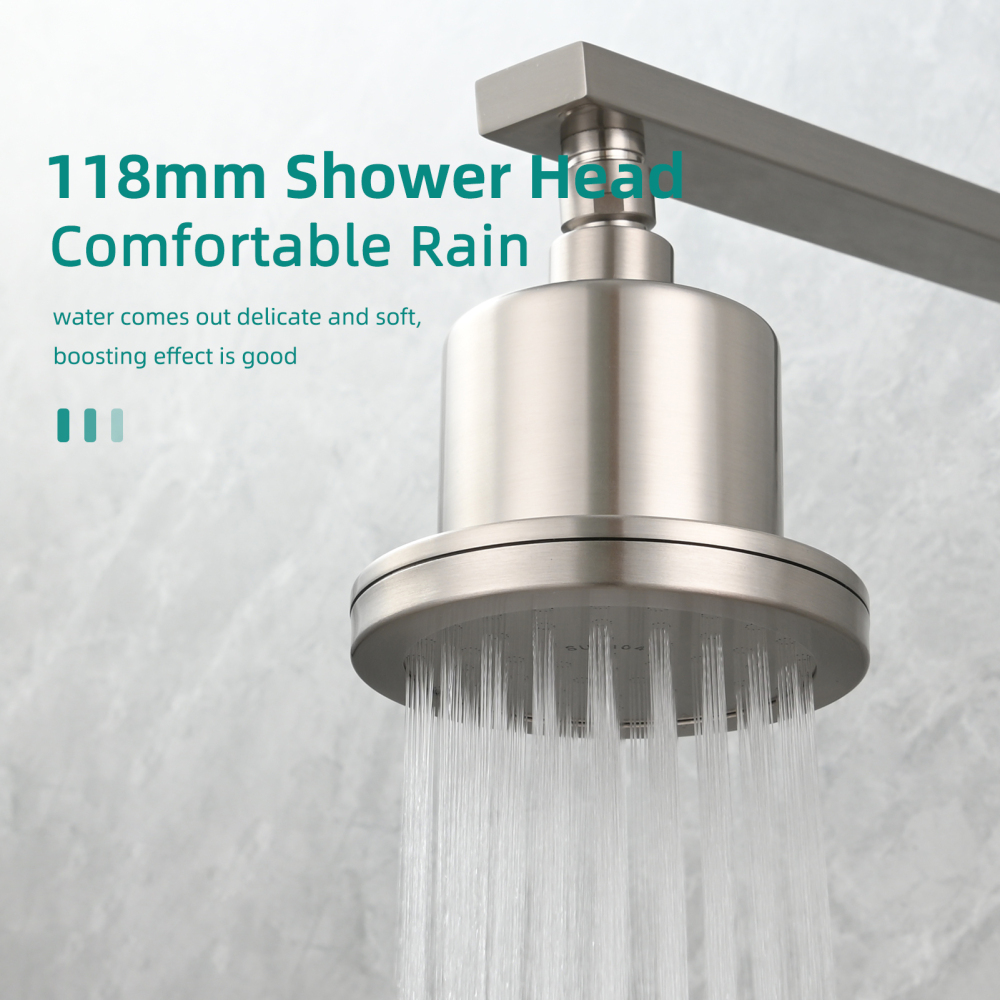 Tecmolog Brass 118mm Filtered Shower Head with 360° Adjustable Swivel Ball