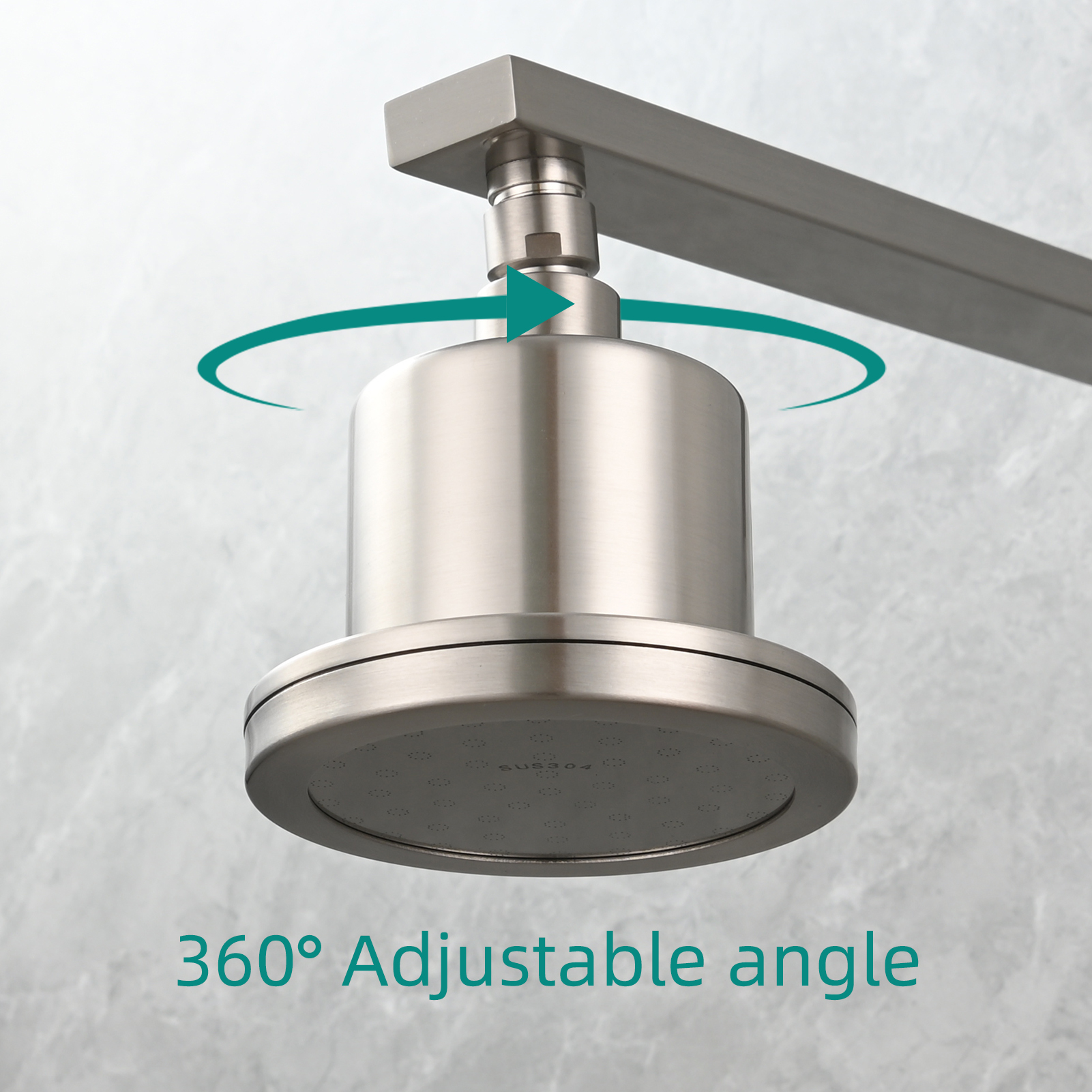 Tecmolog Brass 118mm Filtered Shower Head with 360° Adjustable Swivel Ball