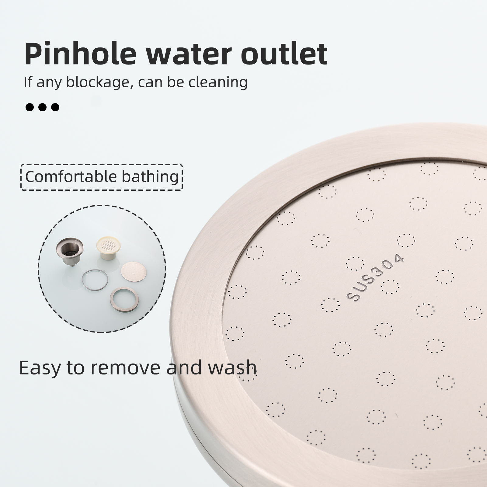 Tecmolog Brass 118mm Filtered Shower Head with 360° Adjustable Swivel Ball