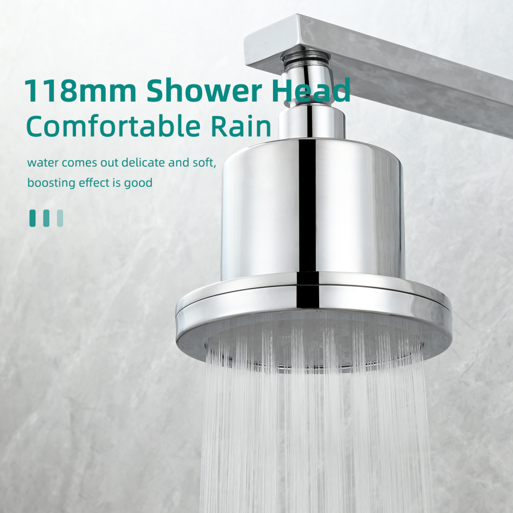 Tecmolog Brass 118mm Filtered Shower Head with 360° Adjustable Swivel Ball