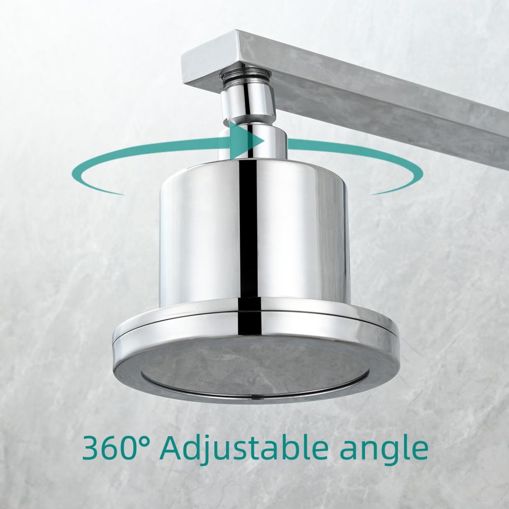 Tecmolog Brass 118mm Filtered Shower Head with 360° Adjustable Swivel Ball