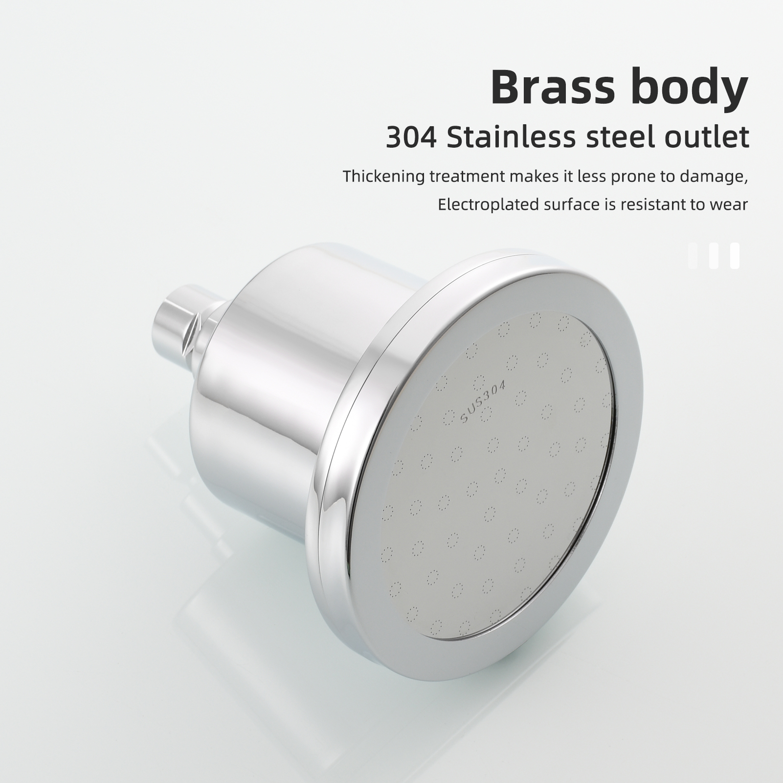 Tecmolog Brass 118mm Filtered Shower Head with 360° Adjustable Swivel Ball