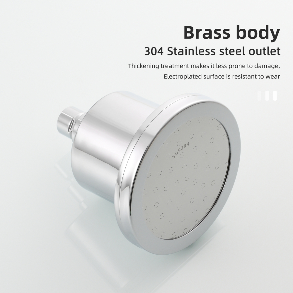 Tecmolog Brass 118mm Filtered Shower Head with 360° Adjustable Swivel Ball