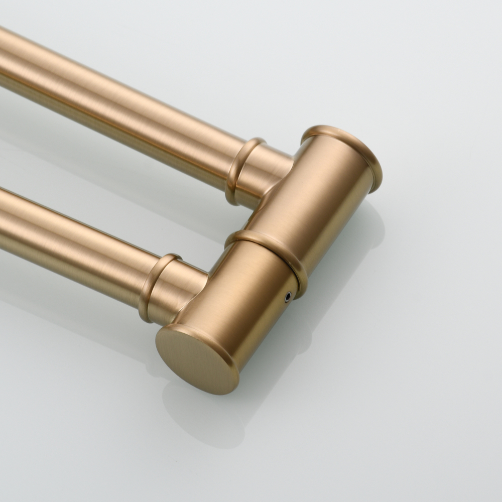 Tecmolog Brass Pot Filler Faucet Wall Mount Kitchen Folding Faucet Double Joint Swing Arms