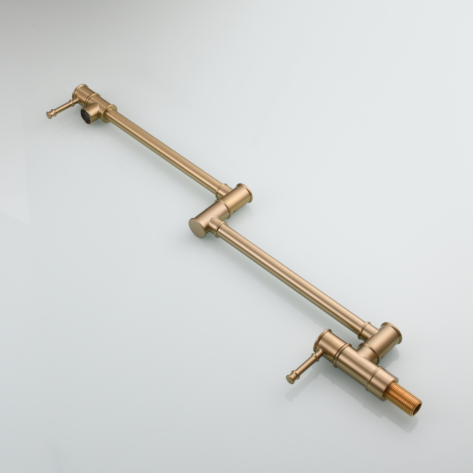 Tecmolog Brass Pot Filler Faucet Wall Mount Kitchen Folding Faucet Double Joint Swing Arms
