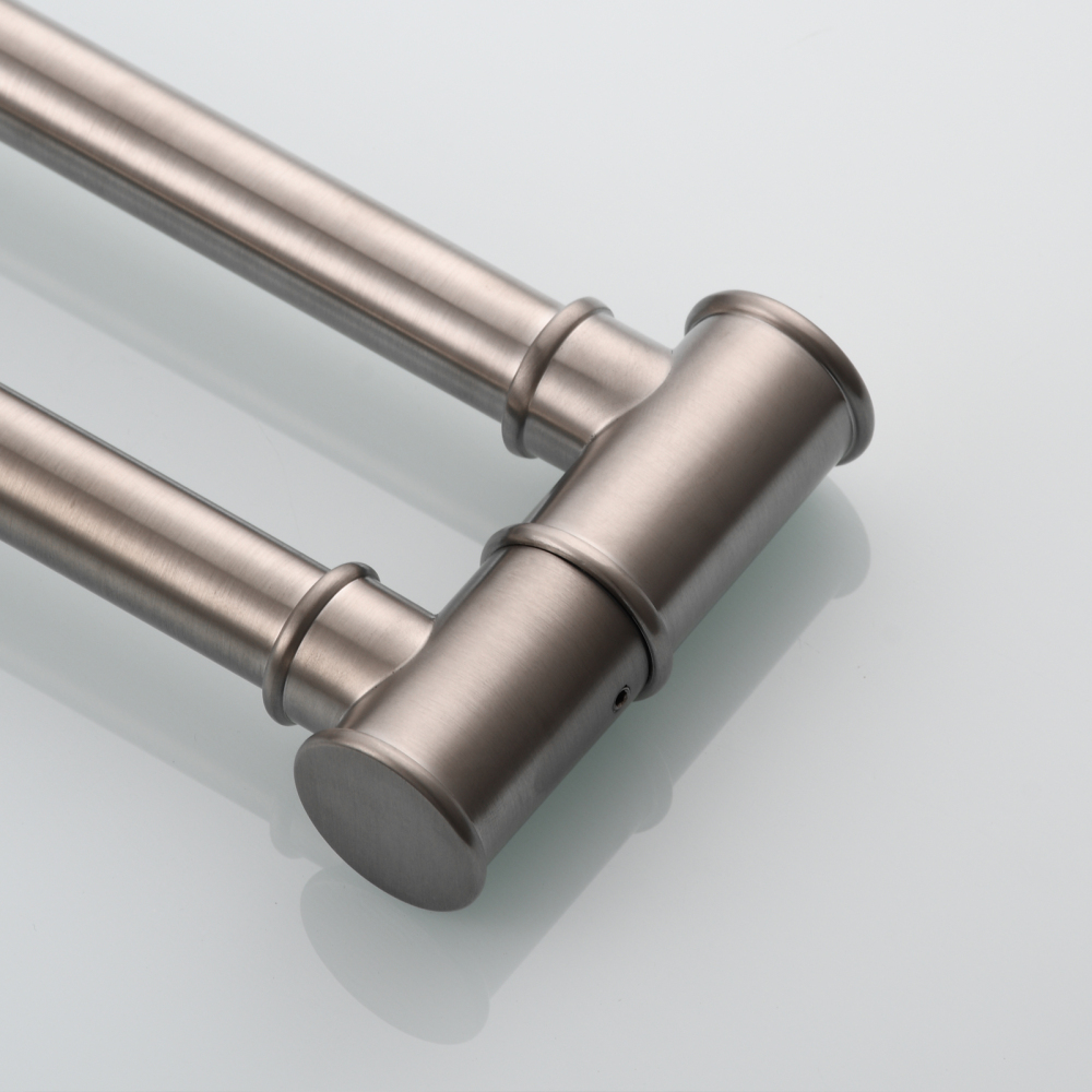 Tecmolog Brass Pot Filler Faucet Wall Mount Kitchen Folding Faucet Double Joint Swing Arms