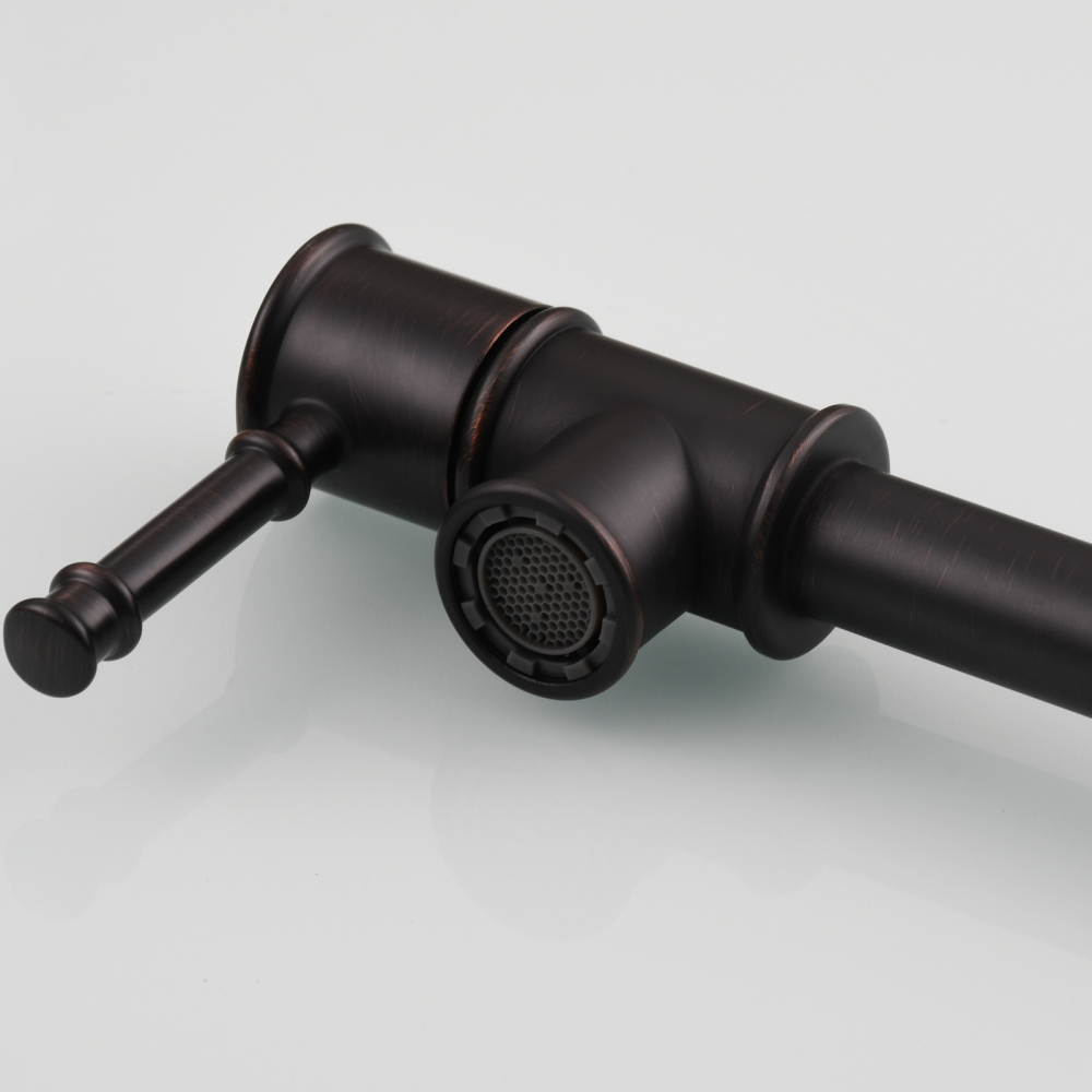 Tecmolog Brass Pot Filler Faucet Wall Mount Kitchen Folding Faucet Double Joint Swing Arms