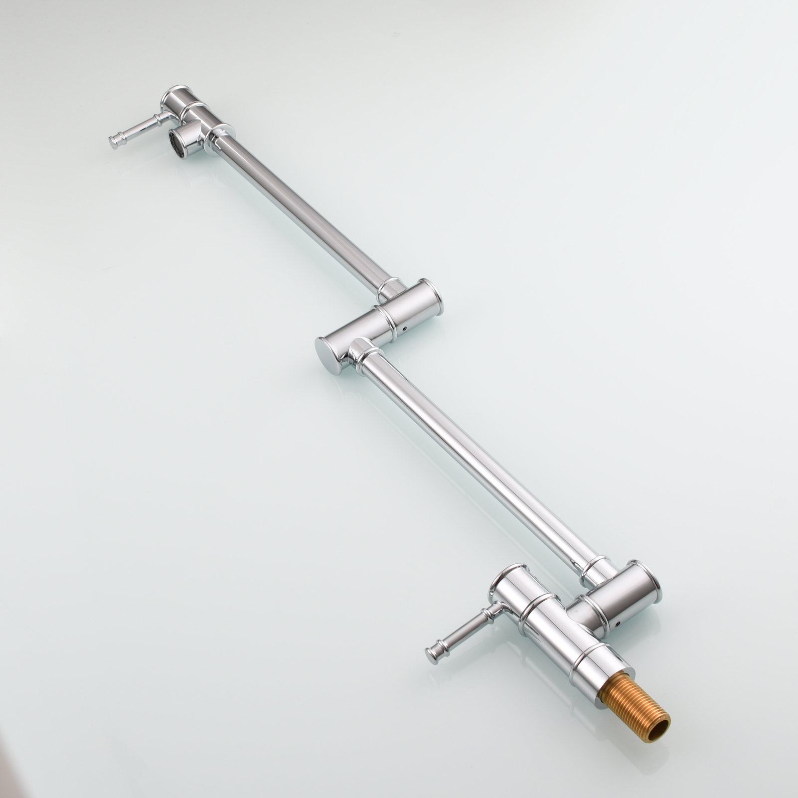 Tecmolog Brass Pot Filler Faucet Wall Mount Kitchen Folding Faucet Double Joint Swing Arms