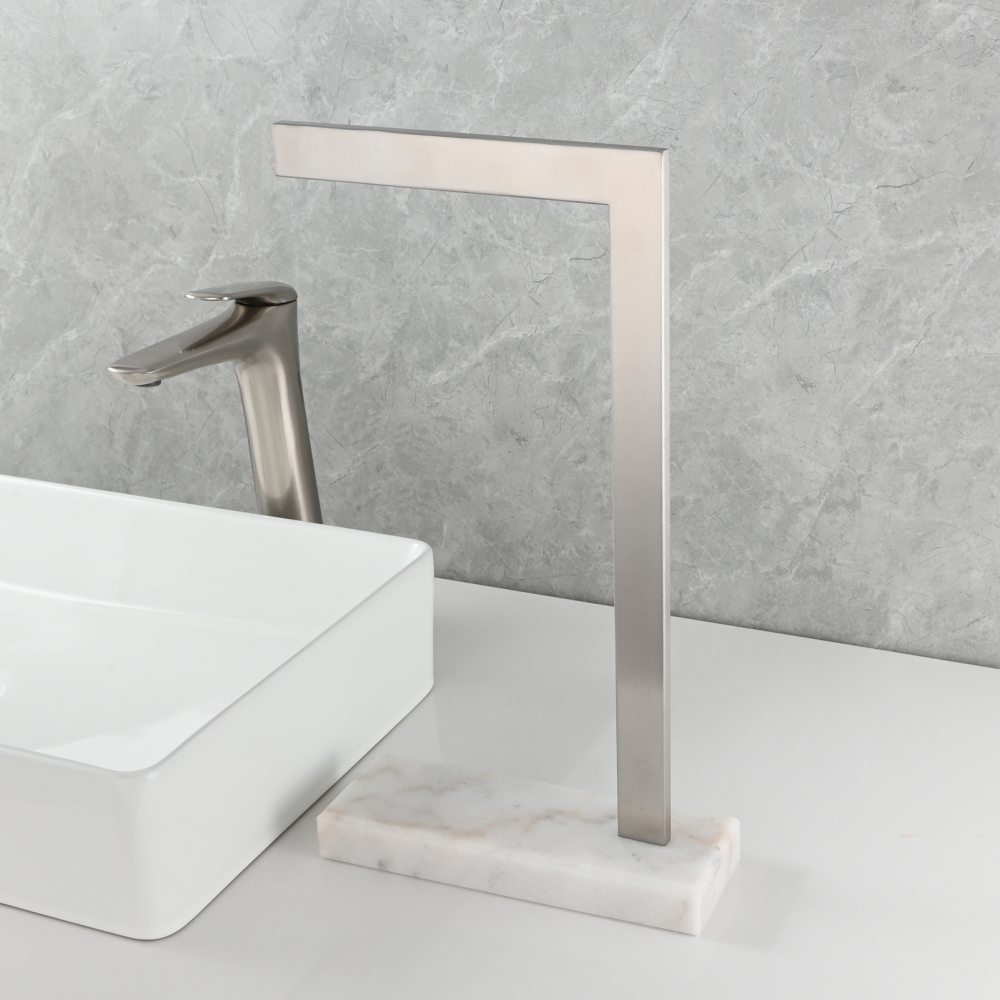 Tecmolog Stainless Steel Standing Paper Towel Holder, Bathroom  Marble Paper Towel Tissue Holder