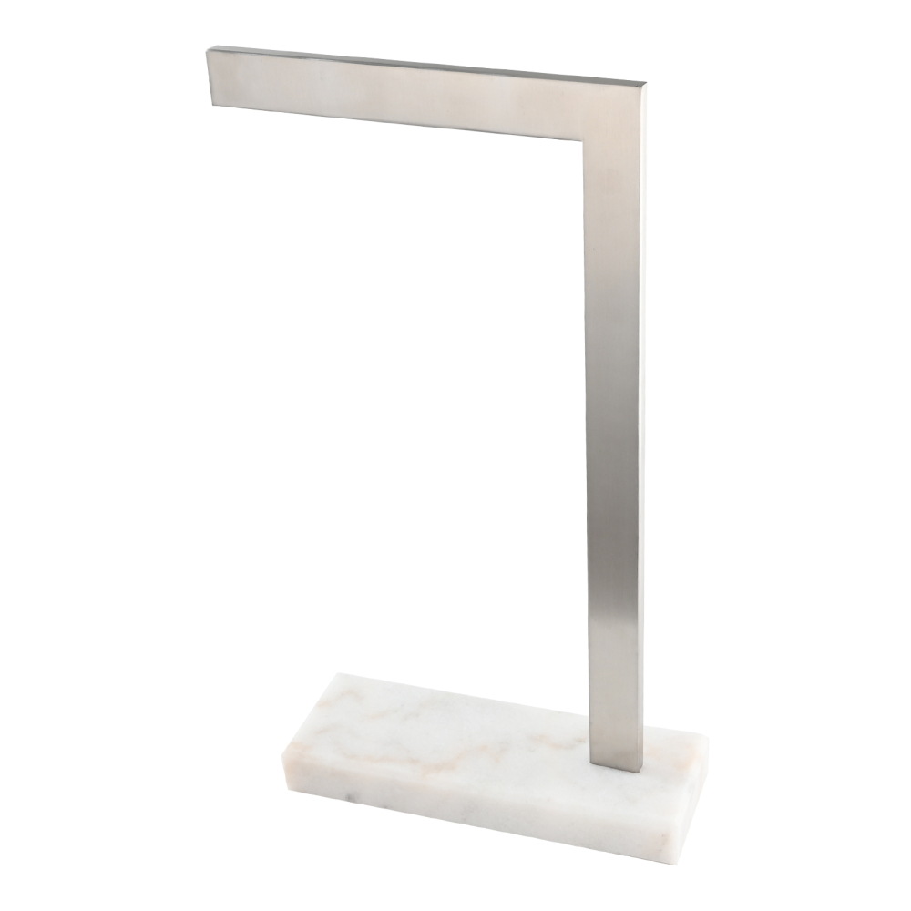 Tecmolog Stainless Steel Standing Paper Towel Holder, Bathroom  Marble Paper Towel Tissue Holder