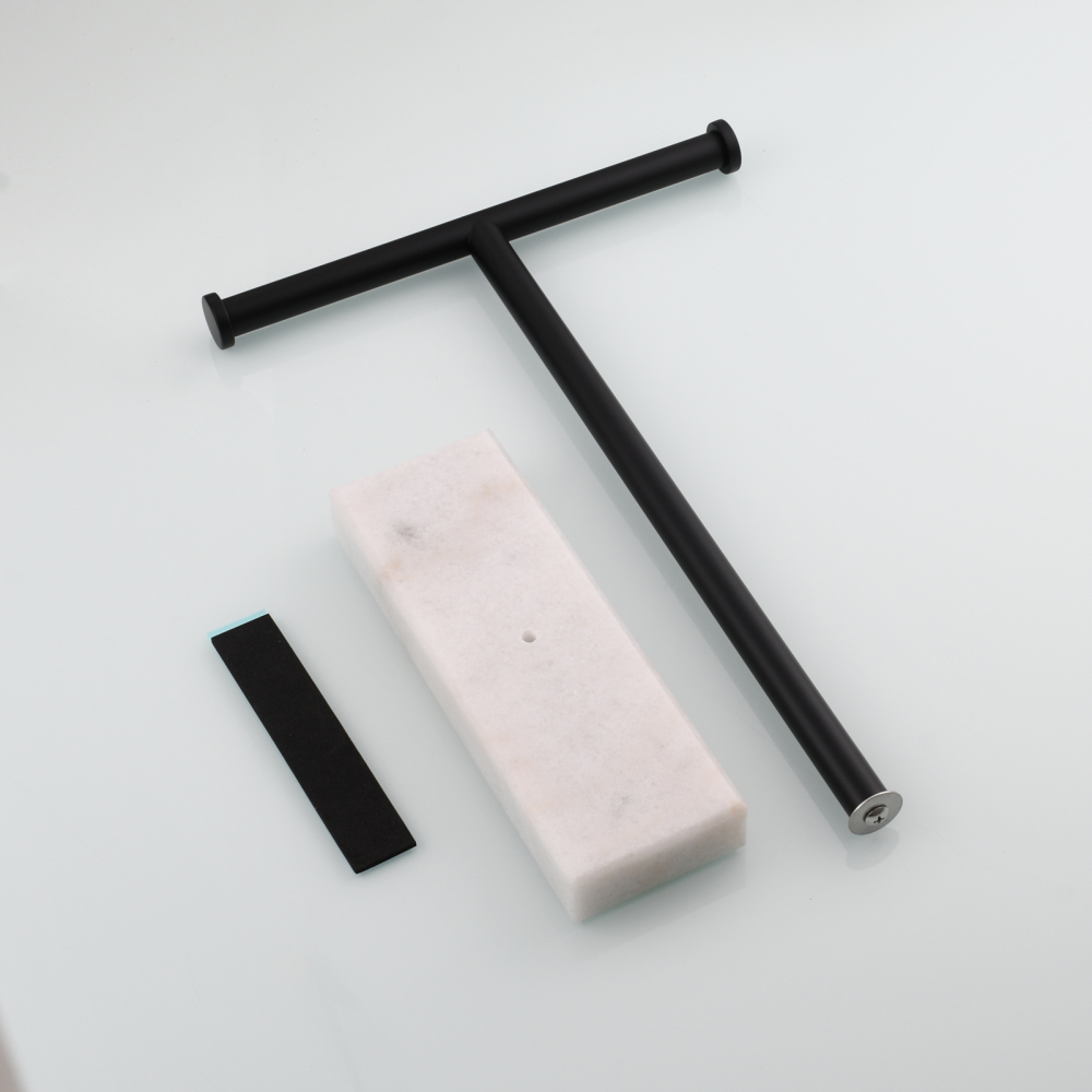 Tecmolog 304 Stainless Steel Stand Tissue Roll Marble Base Paper Storage for Bathroom