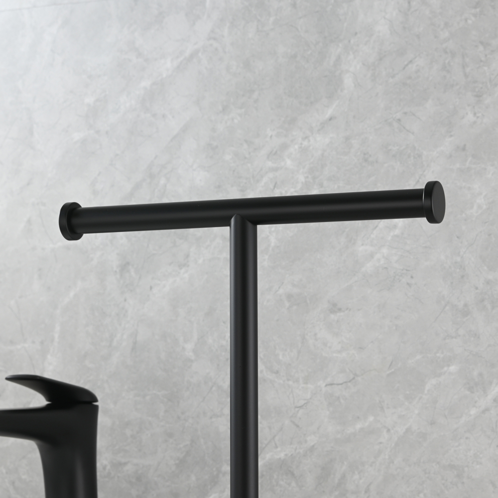 Tecmolog 304 Stainless Steel Stand Tissue Roll Marble Base Paper Storage for Bathroom