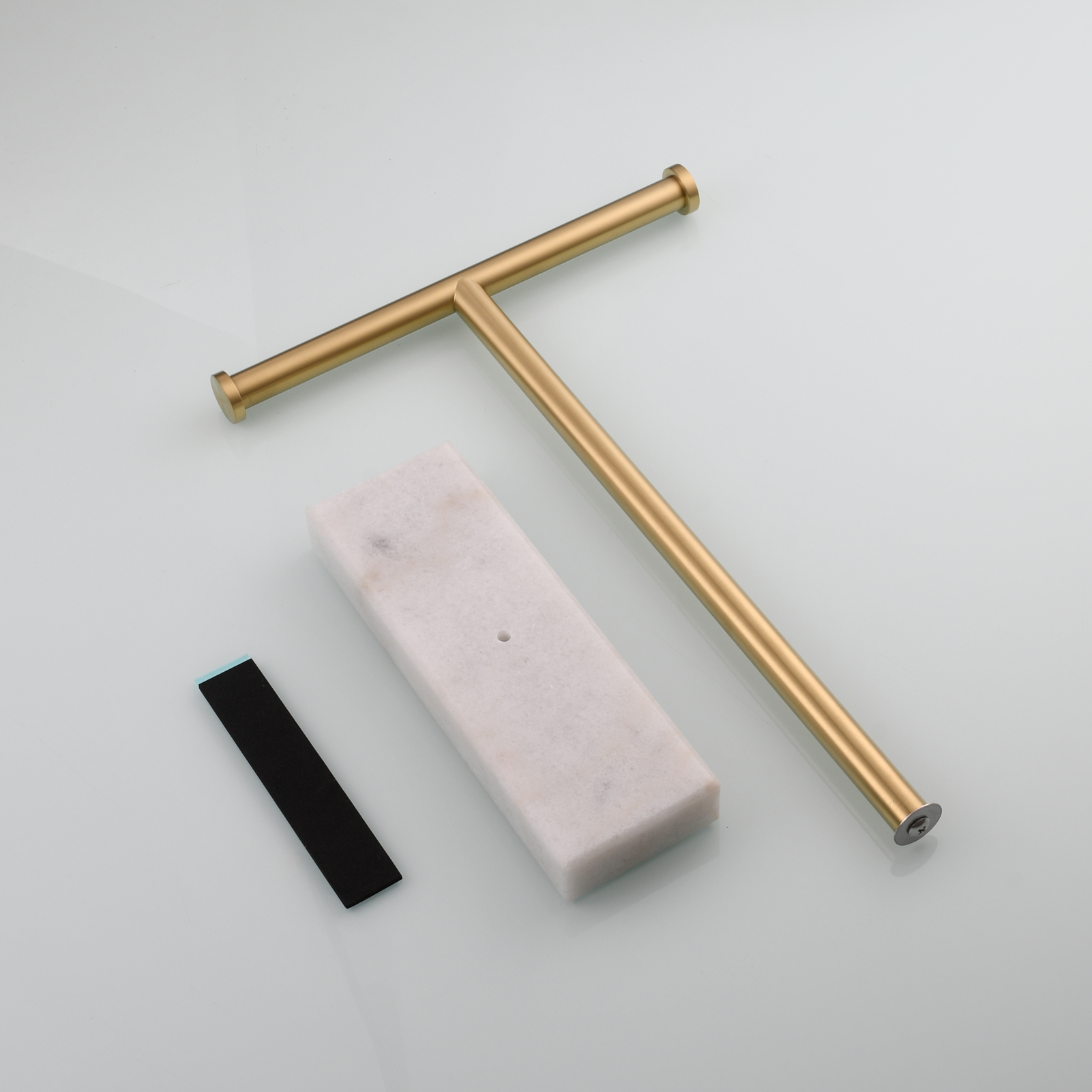 Tecmolog 304 Stainless Steel Stand Tissue Roll Marble Base Paper Storage for Bathroom