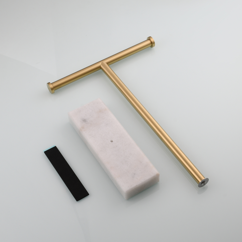 Tecmolog 304 Stainless Steel Stand Tissue Roll Marble Base Paper Storage for Bathroom