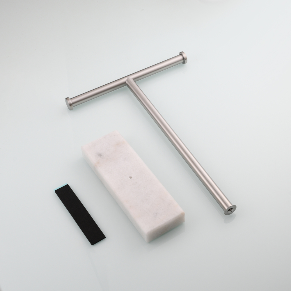 Tecmolog 304 Stainless Steel Stand Tissue Roll Marble Base Paper Storage for Bathroom