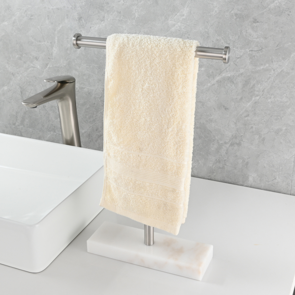 Tecmolog 304 Stainless Steel Stand Tissue Roll Marble Base Paper Storage for Bathroom