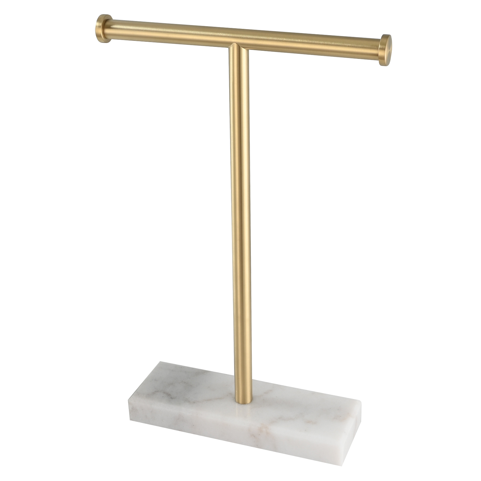 Tecmolog 304 Stainless Steel Stand Tissue Roll Marble Base Paper Storage for Bathroom
