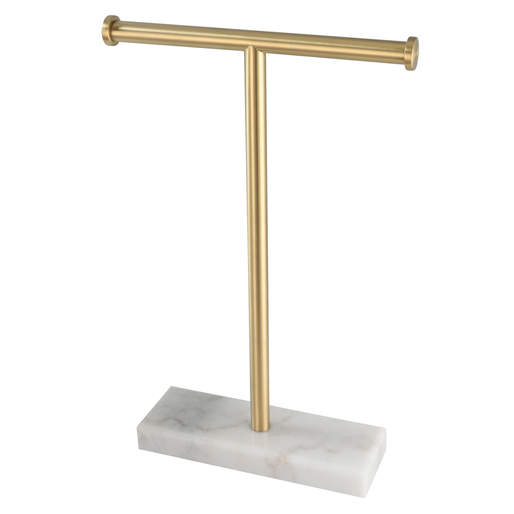 Tecmolog 304 Stainless Steel Stand Tissue Roll Marble Base Paper Storage for Bathroom