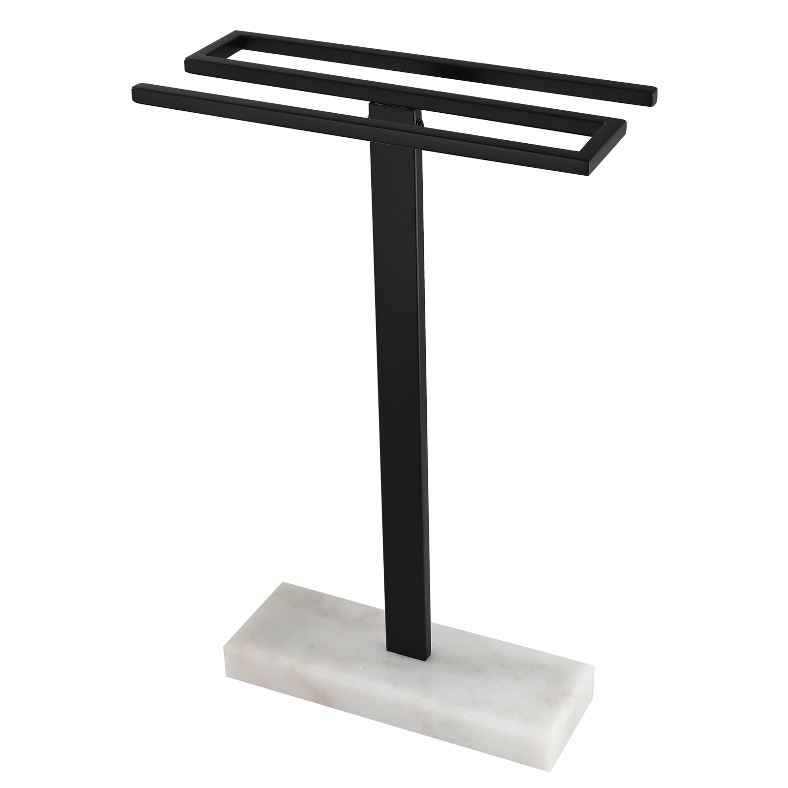 Tecmolog Stainless Steel Toilet Paper Holder Stand,Muti-Function Paper Clip Shape Towel Holder