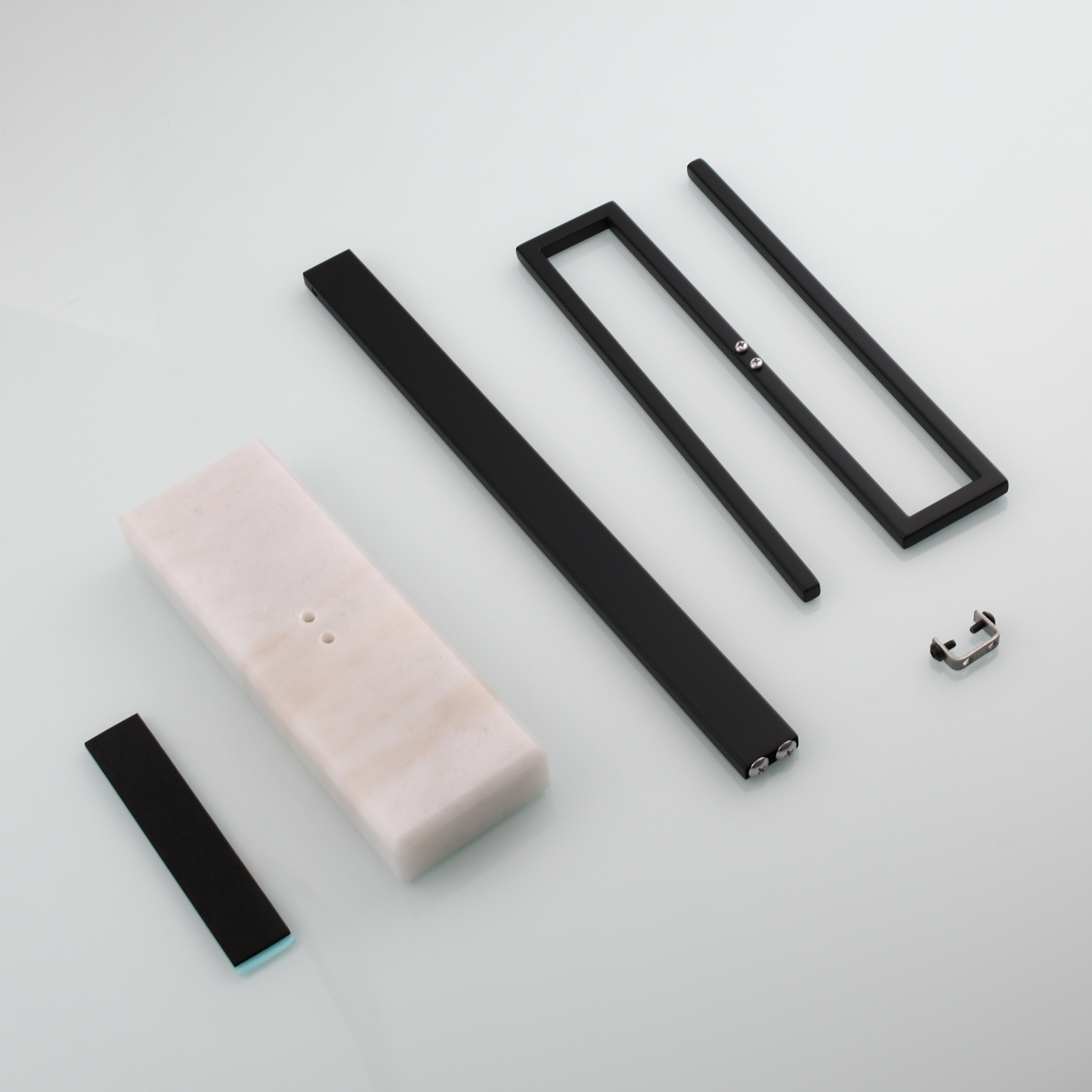 Tecmolog Stainless Steel Toilet Paper Holder Stand,Muti-Function Paper Clip Shape Towel Holder