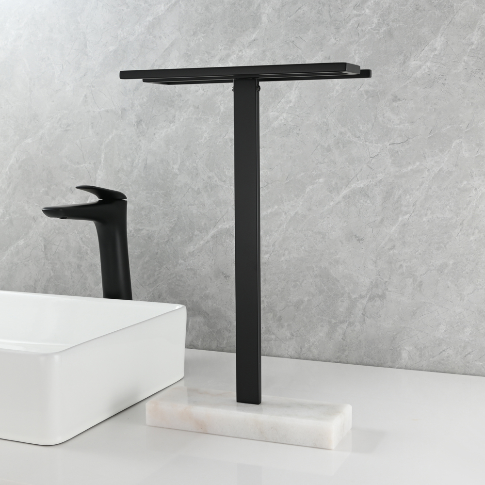 Tecmolog Stainless Steel Toilet Paper Holder Stand,Muti-Function Paper Clip Shape Towel Holder