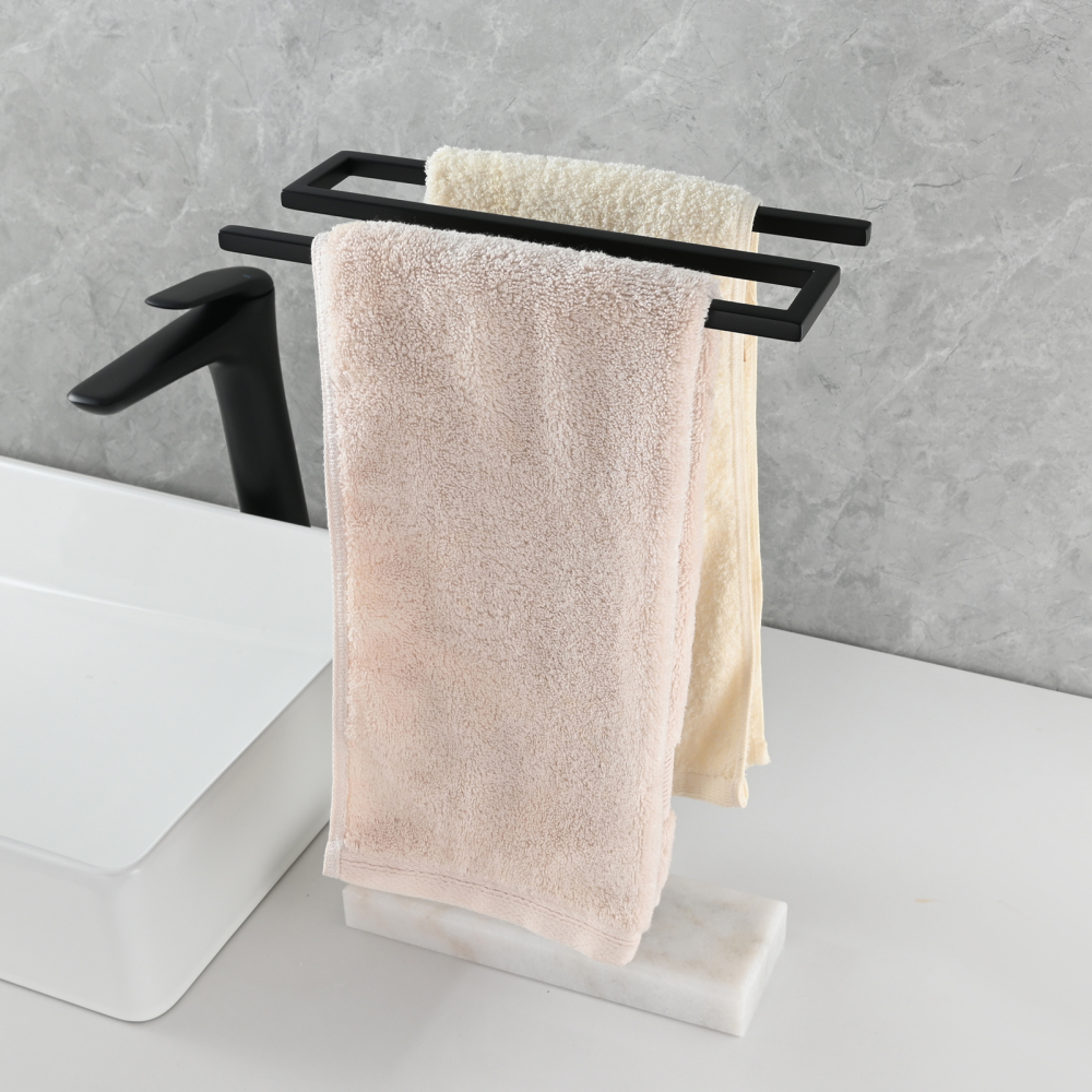 Tecmolog Stainless Steel Toilet Paper Holder Stand,Muti-Function Paper Clip Shape Towel Holder