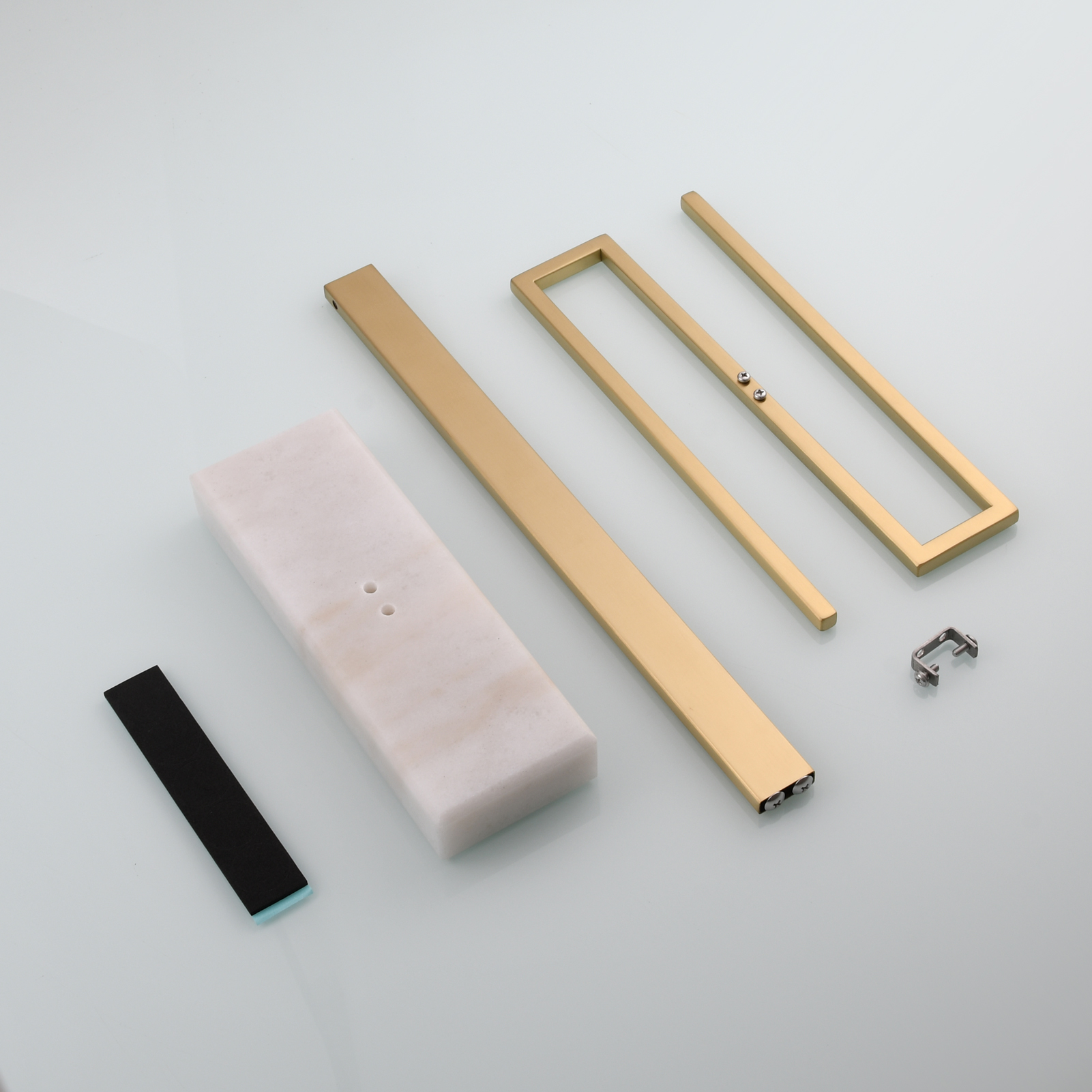 Tecmolog Stainless Steel Toilet Towel Holder Stand,Muti-Function Paper Clip Shape Towel Holder
