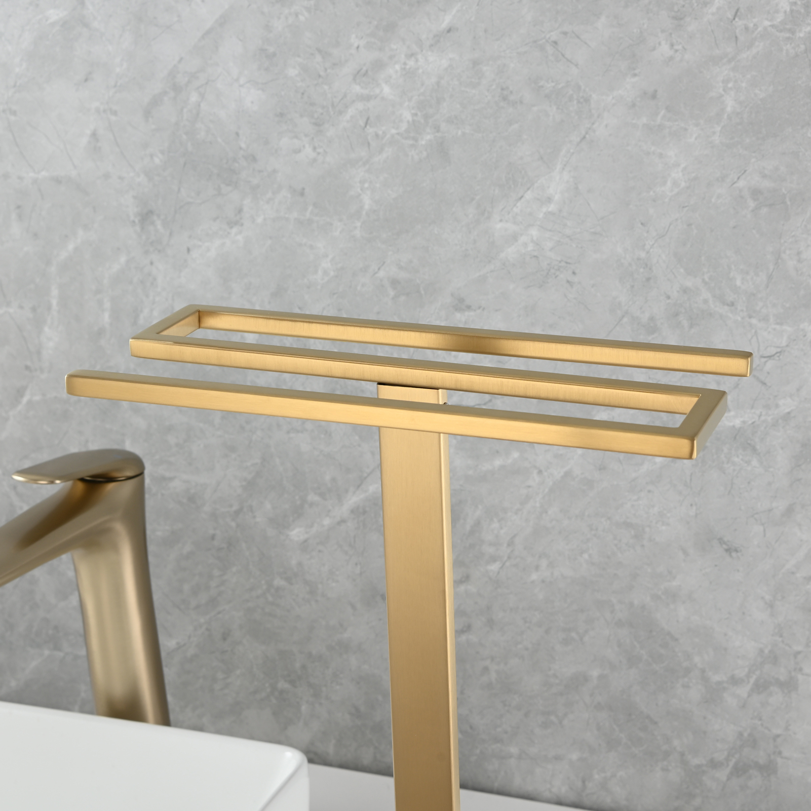 Tecmolog Stainless Steel Toilet Towel Holder Stand,Muti-Function Paper Clip Shape Towel Holder