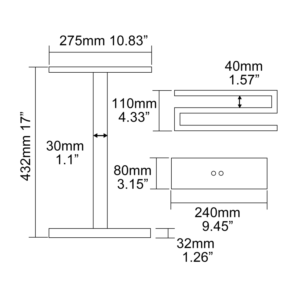 Tecmolog Stainless Steel Toilet Paper Holder Stand,Muti-Function Paper Clip Shape Towel Holder