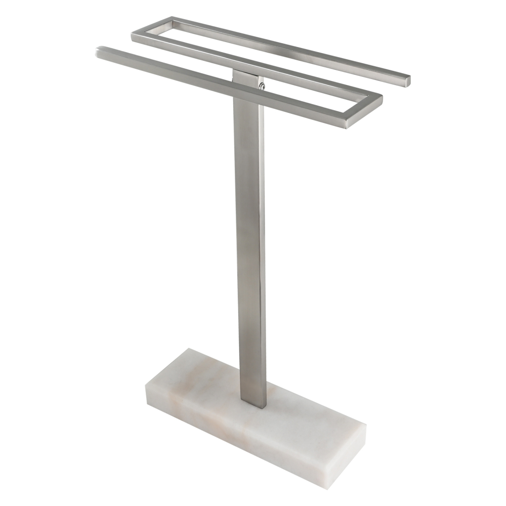 Tecmolog Stainless Steel Toilet Paper Holder Stand,Muti-Function Paper Clip Shape Towel Holder