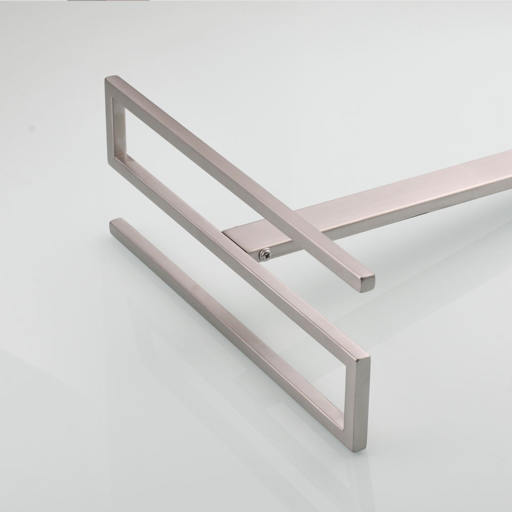 Tecmolog Stainless Steel Toilet Paper Holder Stand,Muti-Function Paper Clip Shape Towel Holder