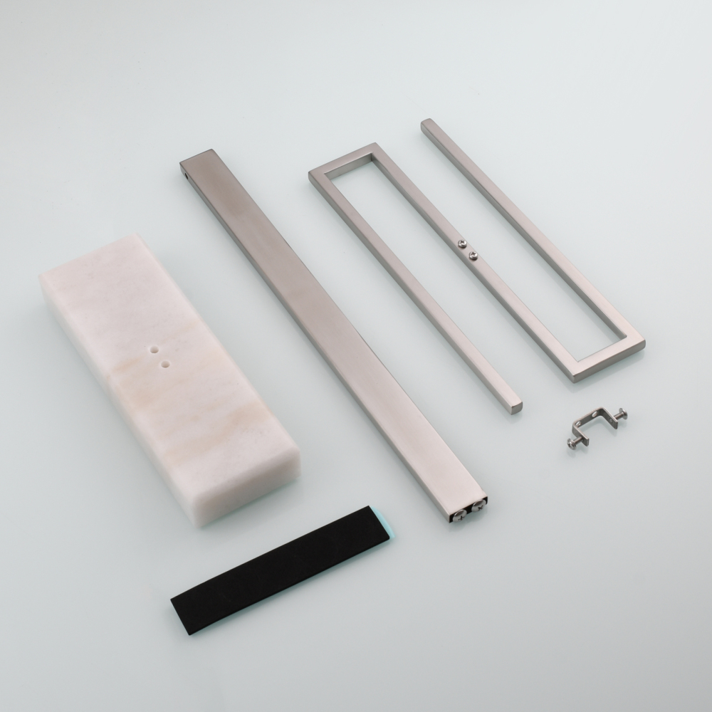 Tecmolog Stainless Steel Toilet Paper Holder Stand,Muti-Function Paper Clip Shape Towel Holder