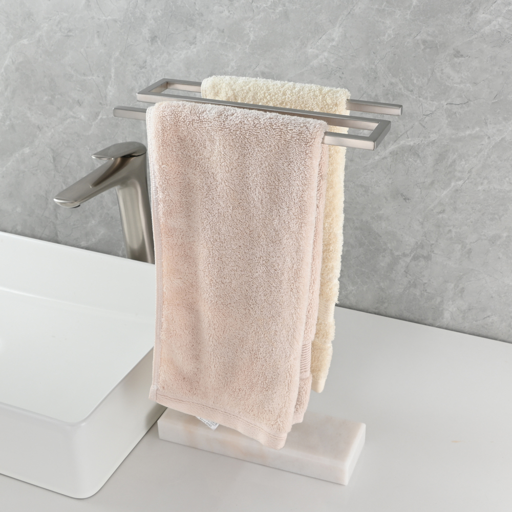 Tecmolog Stainless Steel Toilet Paper Holder Stand,Muti-Function Paper Clip Shape Towel Holder