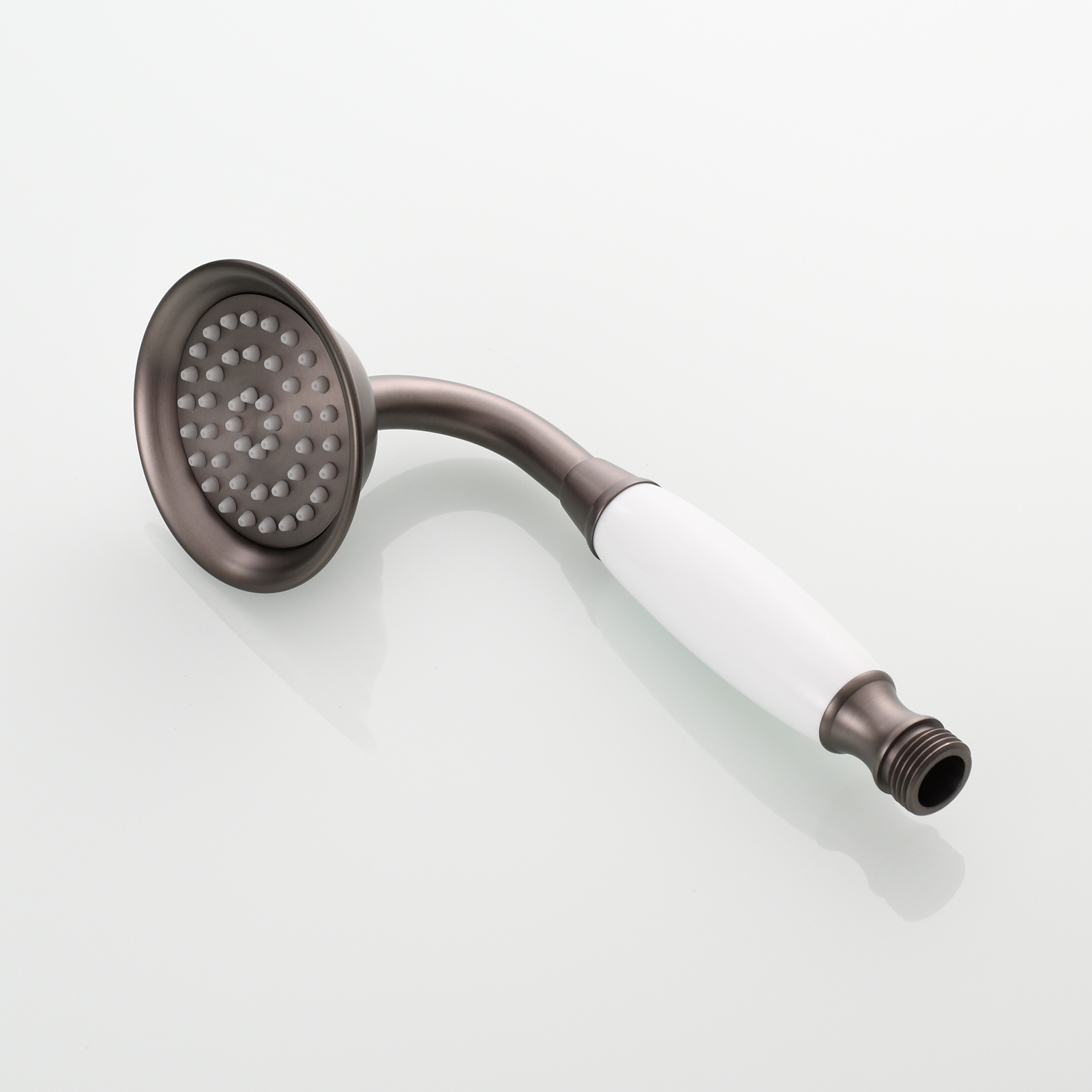 Tecmolog Brass PVD Gold Telephone Shower Head/Showee Set, Water Saving Handheld Shower Sprayer with 59" Shower Hose and Holder