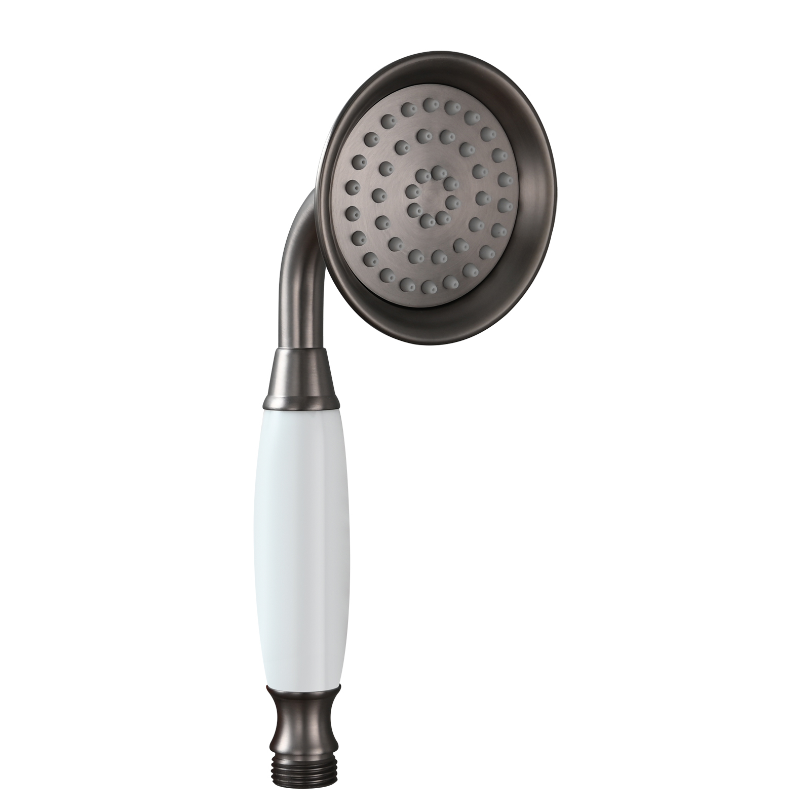 Tecmolog Brass PVD Gold Telephone Shower Head/Showee Set, Water Saving Handheld Shower Sprayer with 59" Shower Hose and Holder